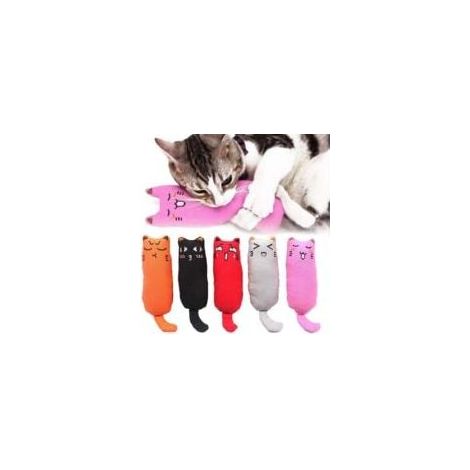Jouet à mâcher avec herbe à chat, 5 pièces, jouet à mâcher résistant aux morsures pour chats, souris de dessin animé remplie d'herbe à chat, jouet à mâcher de dentition pour chat (1/5)