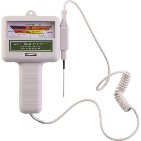 Ej.Life Testeur de Qualite de l'eau, pH mètre, portatif testeur de pH mètre de chlore piscine contrôle spa moniteur de qualité de l'eau (1/5)