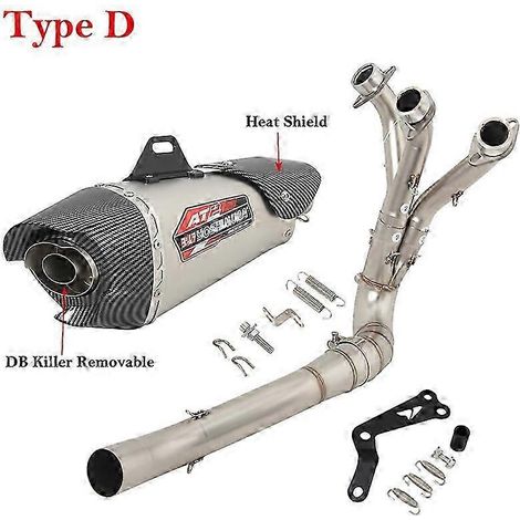Sistema De Escape Para Motocicleta, Silenciador De Tubo De Conexin Frontal Db Killer Para Yamaha Mt09, Mt-09, Fz09, Xsr900, Tracer 9 Gt Mt 2020 - 2023( Type D) (1/5)
