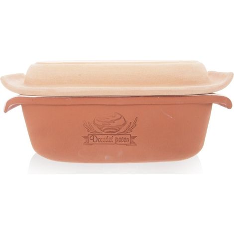 Glasierte keramik brotform zum backen aus naturmaterial
