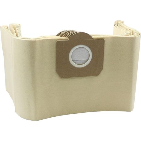 Lot de 10 sacs filtrants en papier compatibles avec les sacs Karcher WD3 WD3P Aspirateur humide et sec Part A 2204, A 2234 PT, A (1/4)