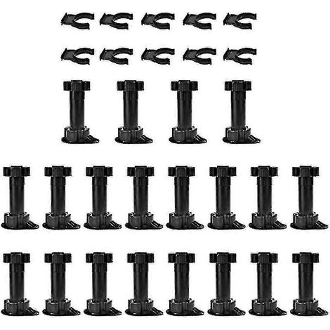 20 pieds de meubles réglables avec clips de fixation pour cuisine Ba Nv7- (1/5)
