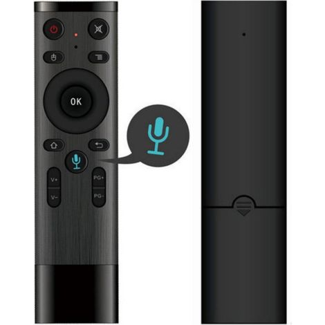 Ratón volador con control por voz Q5 de 2,4 GHz con giroscopio, control remoto por voz para decodificador de Smart TV, ratón aéreo Q5 de 16 teclas. (1/5)