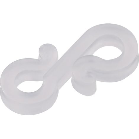 Crochet de petite lampe en plastique résistant aux intempéries type s pour lampe décorative extérieure 72 PCS (1/5)