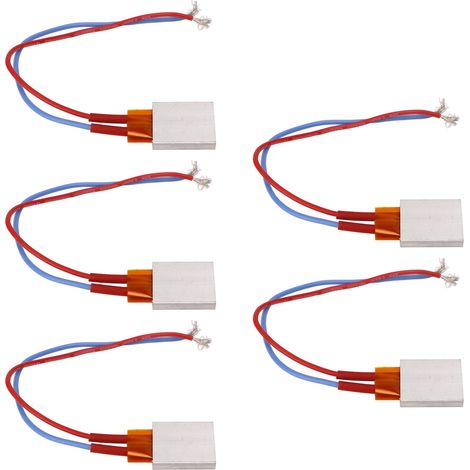 Lot de cinq unités : élément chauffant PTC 220 V 200 °C, plaque chauffante en aluminium, 25 × 21 × 5 mm (1/5)