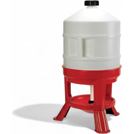 Abbeveratoio con serbatoio in plastica 30 litri su treppiedi con diametro 31xH72 cm ideale per animali (1/4)