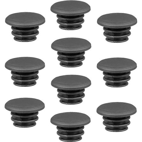 VORCOOL 10 Stück 22 mm Lenkerendstopfen Endkappen für Rennrad, Mountainbike, BMX, MTB (Schwarz)-2.75X2.75X1.60CM-Black (1/3)