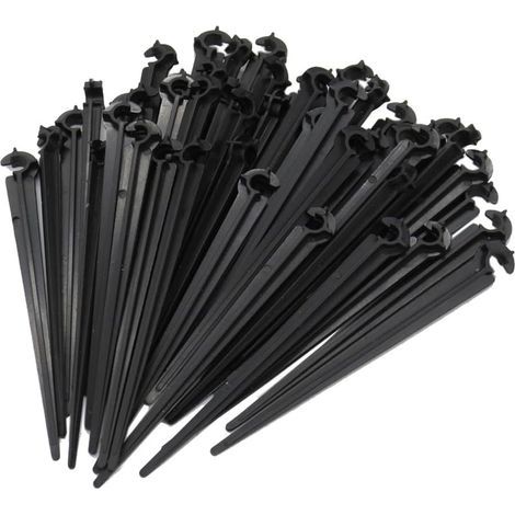 50 pièces Support Tuyau Arrosage pour Fixer et Guider Le Tuyau de Distribution Dans La Terre, 4/7 mm Goute a Goute Arrosage Exterieur pour Tuyau Arrosage Irrigation Jardin (1/5)
