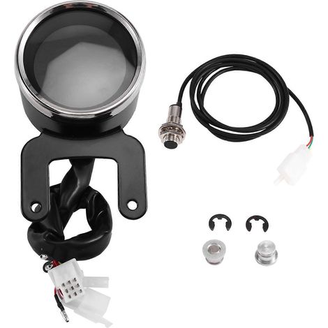 Odómetro, velocímetro, tacómetro y medidor de combustible digitales LCD universales de 12 V para motocicleta (1/5)