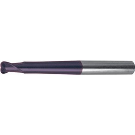Fresa tórico extra larga, Tipo N, de carburo monobloque, K05/K10, revestimiento TiAIN, Ø d1 : 6,0 mm, Largo total l1 80 mm, Largo corte l2 6 mm