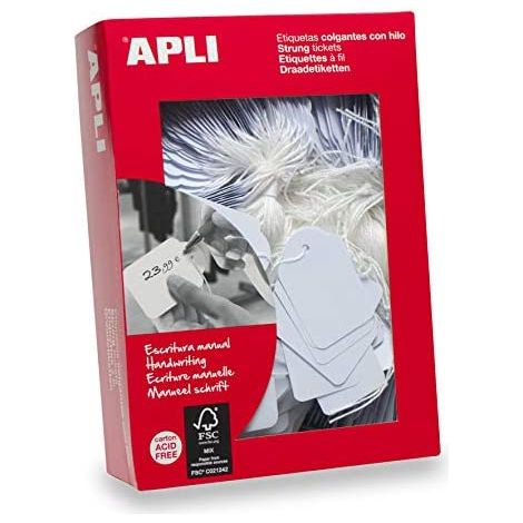 Etiquetas colgantes apli 385 11x29 mm caja de 1000 unidades (1/2)