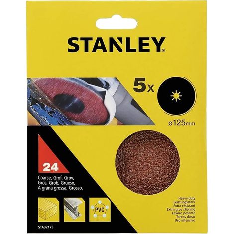 Disco Stanley in Carta Abrasiva per Smerigliatrici 24 Gr Ø 125