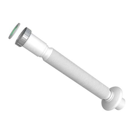 TUBO ESTENSIBILE CANOTTO FLESSIBILE PER SIFONI CON ROSONE BONOMINI 1"-1/2 x 40mm