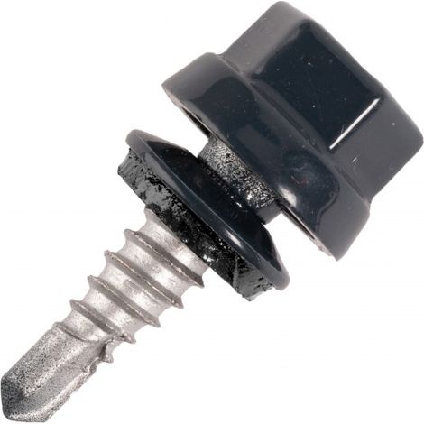 Tornillos de acero SCELL-IT - Ø6,3 x 22 mm - TH12 - Antracita RAL7016 - Bolsa de 100 - ZTCR-63022-7016