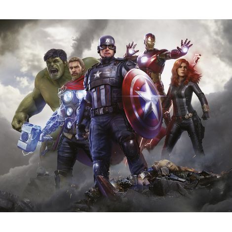 Papier peint panoramique - Marvel Avengers Working Together - Taille: 300 x 250 cm