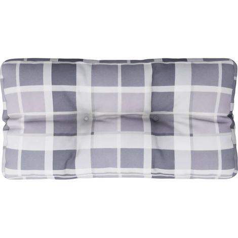 Maison Exclusive - Palettenkissen Grau Karomuster 80x40x12 cm Sto