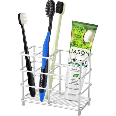 Support Brosse A Dents Inoxydable 304 Antiderapant Avec Fentes Pour Rasoirs Et Peignes (1/5)