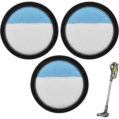 Pack de de 3 filtres lavables pour , XU,aspirateur sans fil Ryobi PCL720, PBLSV716, PBLSV717, produit qualité supérieure, durable et fiable, matériaux sélectionnés , satisfaction garantie -