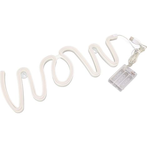 Lampe néon LED décorative, veilleuse pour la maison, la chambre, le bar ou une boutique, cadeau d'anniversaire, lumière rose (1/5)