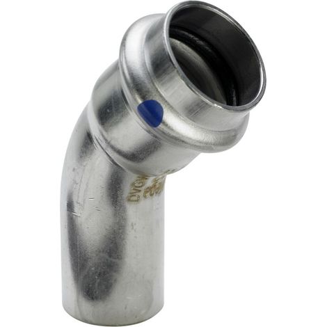 Viega Sanpress Inox LF-Bogen 45 Grad, d 28mm Stahl nichtrostend Modell 2326.1LF, 664992 (1/2)