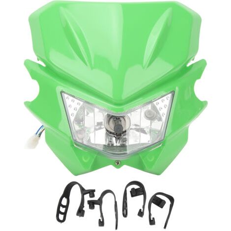 H4 Motorradscheinwerfer mit wasserdichter LED-Schnittstelle und Tagfahrlicht (DRL) für KLX 110 125 150 230 250 300 450R CRF WRF DC12V Grün (1/5)
