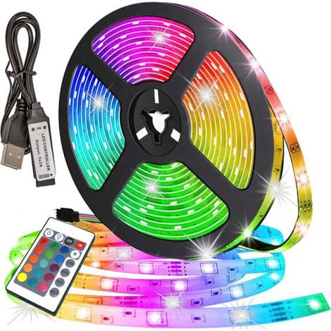 Bande LED multicolore de 3 m avec RGB / Guirlande lumineuse / Bande LED USB (1/5)
