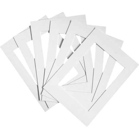 Montage Photo - Carton Alcalin Blanc 11 cm x 16 cm - Pour Cadres Photos Tableaux Affiches - Lot de 5 (1/5)