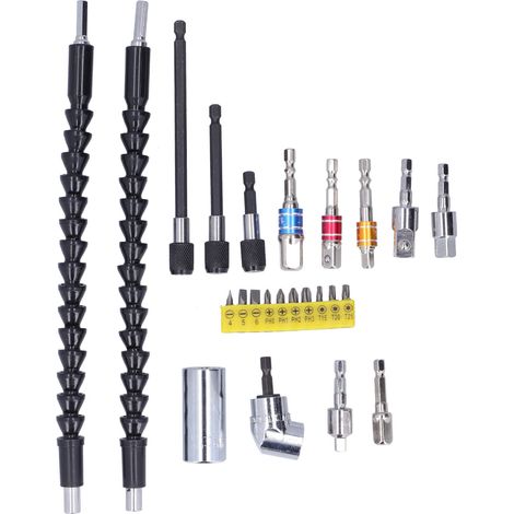Perceuse Prolongateur Flexible Inox Coude Angle Droit Rallonge Foret Pliable (1/5)