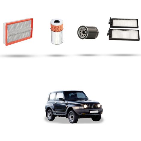 Kit tagliando 4 filtri compatibile con Chevrolet Korando 2.9 Diesel 72KW dal 1999 (1/5)