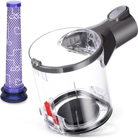 Bac à Poussière pour Dyson V6 DC58 DC59 DC62 DC72 DC74 Aspirateur, A Interface Poubelle Pièces Détachées, Bac de Récupération Remplacement pour Aspirateur Sans Fil Pièce No.965660-01 (1/5)