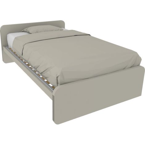 Letto una piazza e mezza con rete, ideale per camerette - Ecru cappuccino (1/5)