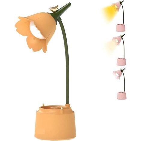 Lampada da scrivania a LED dimmerabile con portapenne, 3 colori di luce, lampada da lettura, lampada da tavolo, lampada da comodino, lampada da scrivania a LED, lampada da lettura da terra (1/5)