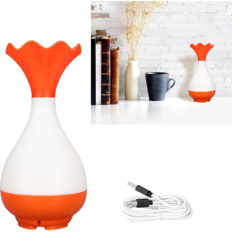 Humidificateur en flacon de jade de 95 ml, humidificateur de bureau, humidificateur de voiture, alimentation USB, orange (1/5)