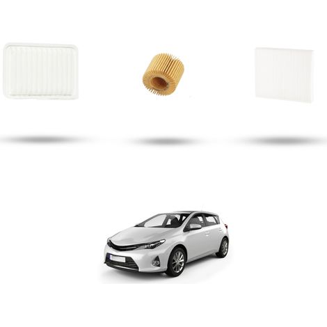 Kit tagliando 3 filtri compatibile con Toyota Auris II (E180) 1.8 103kw Dal 2016 al 2018 (1/5)