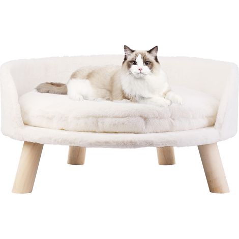 BingoPaw Cat Sofa Chair Bed: Elevated Nordic Pet Stool Bed with Removable Waterproof Mat,60cm (1/8)