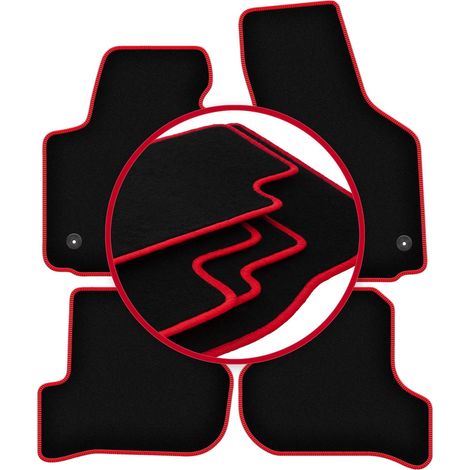 Alfombrillas CARLUX-RED para Seat León II hatchback (2005-2012)