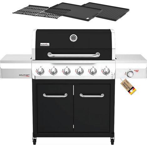 Nexgrill Gasgrill "Gourmet Pro" mit Keramikseitenbrenner, silber / schwarz, 6+1 Brenner (1/5)