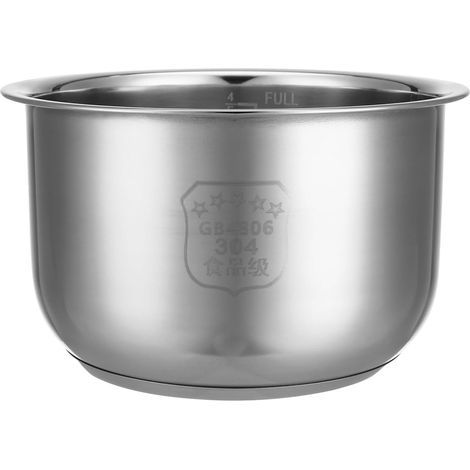 Remplacement Du Pot De Cuisinière À Riz Inox Avec Échelle Pot Intérieur Pour Cuiseur De Riz Utilisable Pour Soupe Et Gâteau Compatible Cuiseur Électrique 18.00 X 18.00 X 10.50 Cm (1/5)