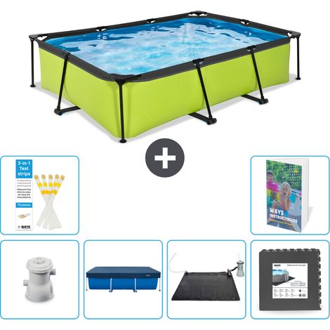 Exit Pool Rechteckig - 300x200x65 cm - 7-teilig S195