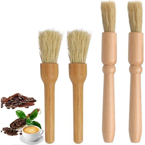 Accessoire pour moulin à café en bambou, brosse de nettoyage, pour le dosage, le nettoyage ou l'entretien lors de la préparation du café expresso.-AquaForge (1/5)