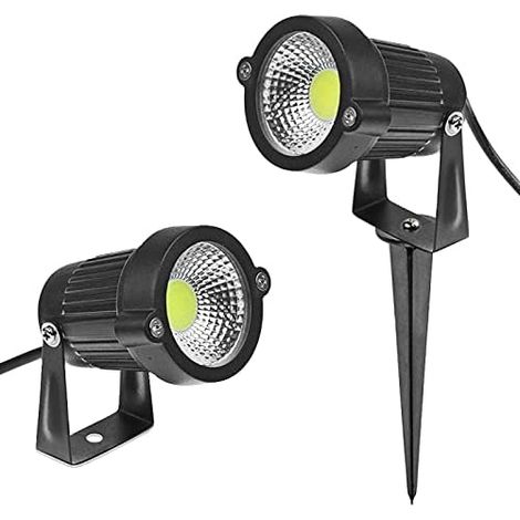 Faretto LED da Giardino 5W Picchettabile IP65 – Luce Fredda, Calda, Naturale o Verde - Colore della luce: Luce calda