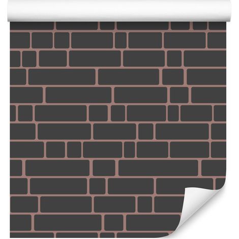Carta da parati effetto mattoni dipinti per soggiorno e camera da letto, 50x1000 cm (1/5)
