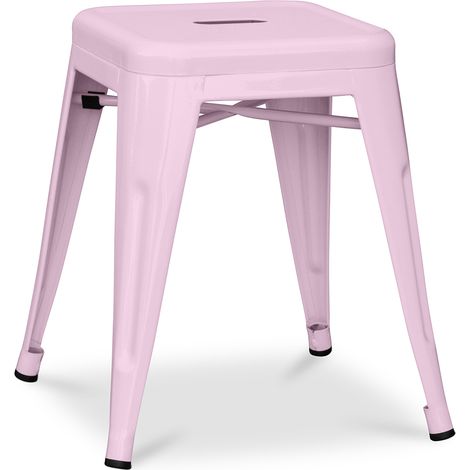 Hocker im Industriedesign - 45cm - Neuauflage - Stylix Pastellpink