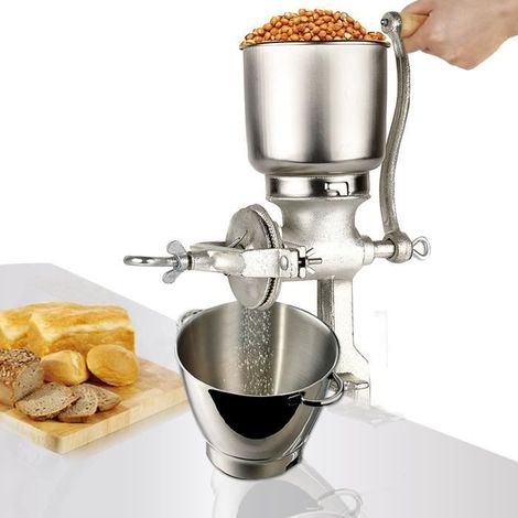 Moulin À Grains à main Broyeur à café machine manuelle pour céréales 5L NEUF (1/4)