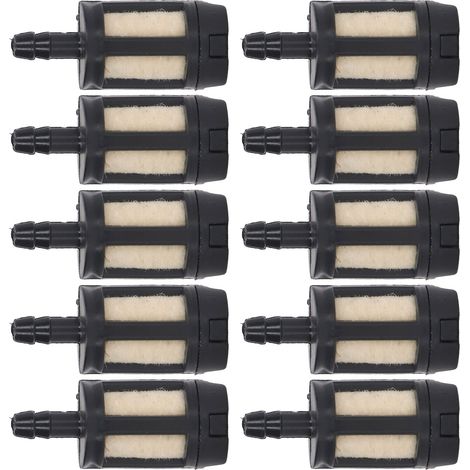 Lot de 10 filtres à carburant pour tronçonneuse, compatibles avec les modèles Stihl MS280, MS340 et MS341 (références 0000 350 3504 et 0000 350 3515). (1/5)