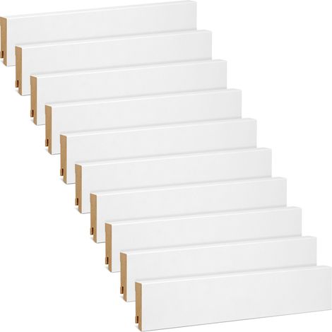 ExPress MDF Plinthe blanche recouverte RAL9016 24m (10 pièces)
