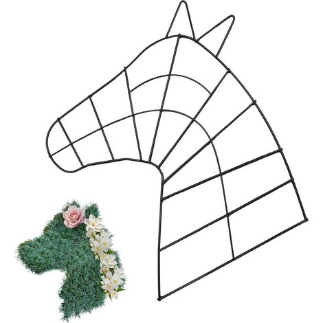 Kit de fabrication de couronnes en fil de fer en forme de tête de cheval – Cadre en fil métallique pour décoration de Noël et de vacances, arrangements floraux d'automne – Kit de fabrication de (1/5)