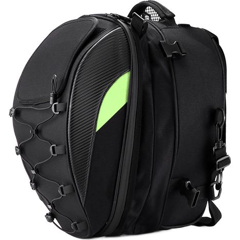 Sacoche Arrière Moto Imperméable, Sac de Réservoir Oxford Tissu Haute Densité Tressé Réfléchissant Universel, Vert, 1 Pièce (1/5)