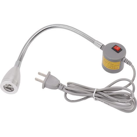 Flexible LED-Arbeitsleuchte für Nähmaschinen, stabiler Aluminiumarm, 140 cm langes Netzkabel, 110–280 V US-Stecker (1/5)