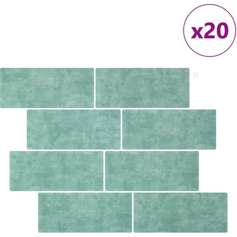 vidaXL Azulejo de metro 20 uds. Verde grisáceo 29 x 21 cm (1/2)